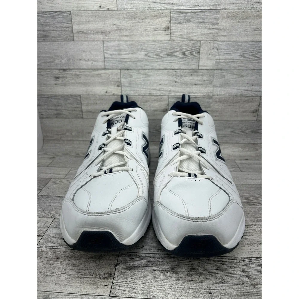 New Balance 608 Mens White Leather Lace Up Athletic Shoes Size 15‎ EE